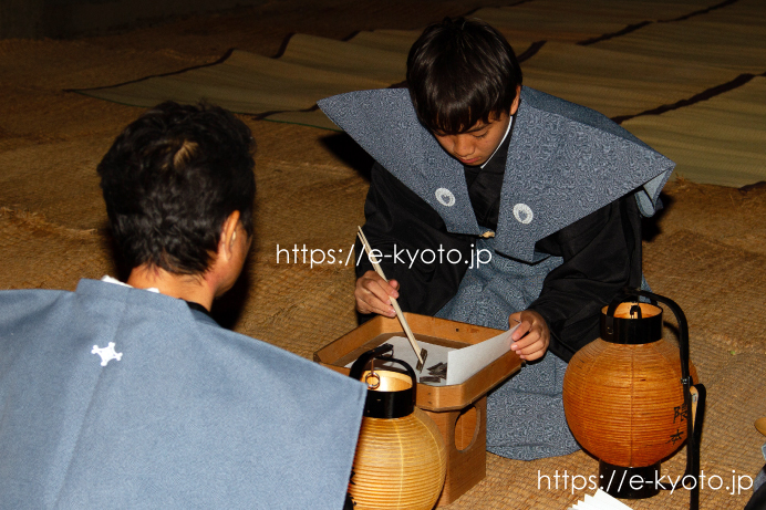 京都の伝統行事「烏帽子着」木野愛宕神社で行われる元服式を見学