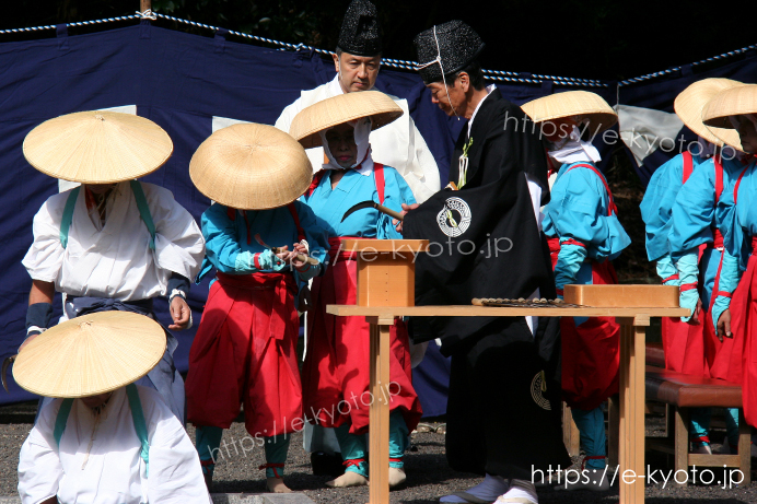 抜穂祭 が授けられる様子