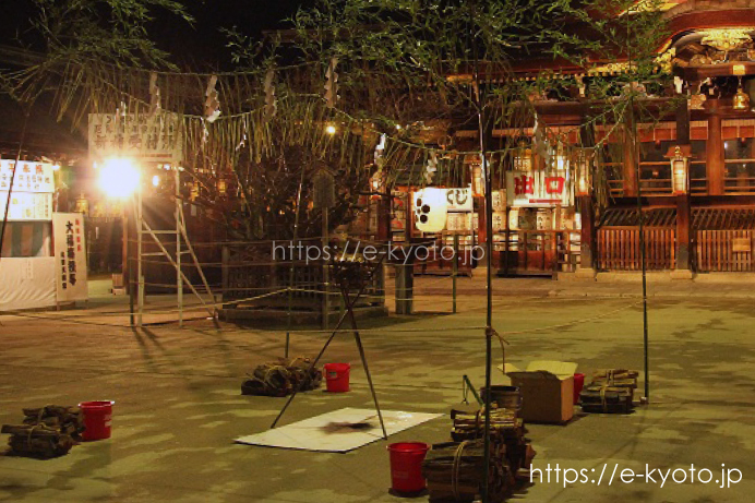 北野天満宮（火之御子社）鑽火祭 篝火